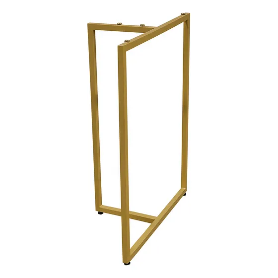 Pé De Ferro 75x58cm Dourado Mesa Tampo Vidro Mdf C/ Ventosas