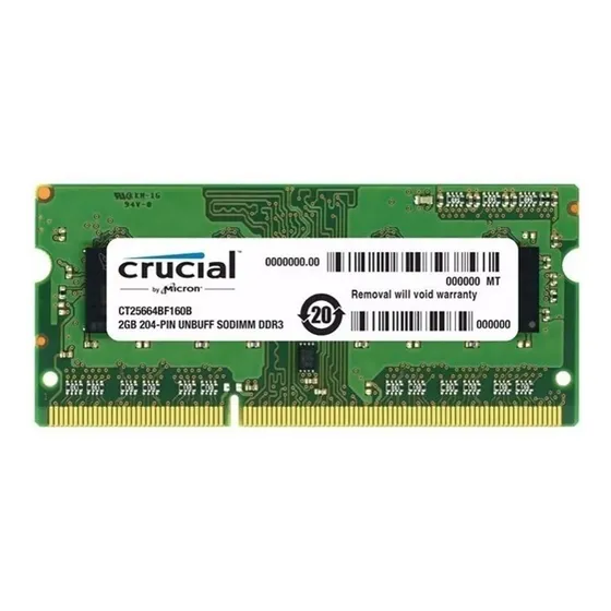 Memoria Ram 2gb Laptop Ddr3 12800 Crucial Valeroconceptos