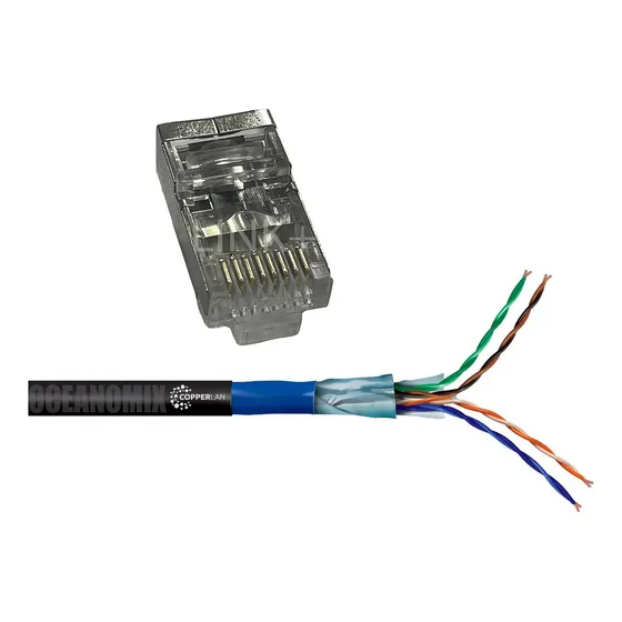 Cabo 4 Pares Cat5e Utp Externo Blindado 20m 100% Cobre +10rj