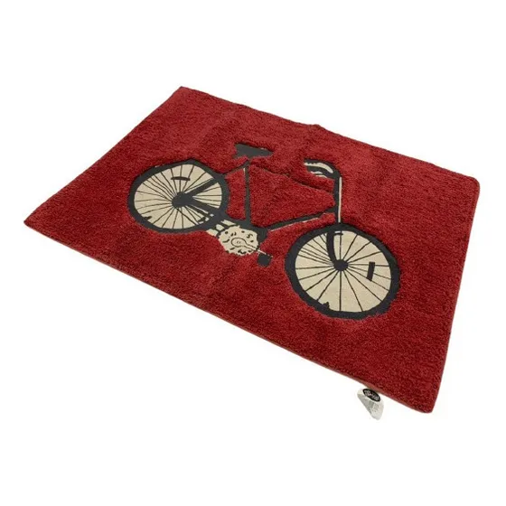 Alfombra Baño Bicicleta Roja Azul Espiral Qy 5541 Xavi