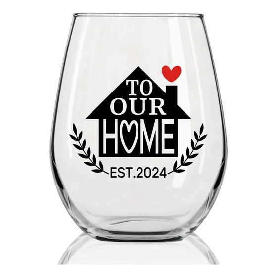 Copa Vino Nuestra Casa Divertida Idea Regalo Para Primera Un