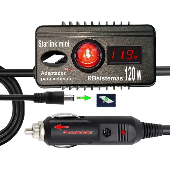 Cable Fuente Starlink Mini+12v. Auto-bat. 12a30v. Rbsistemas