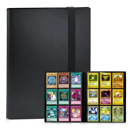 Fichário Álbum Para Cartas Pokémon - 360 Cartas Pasta Preto