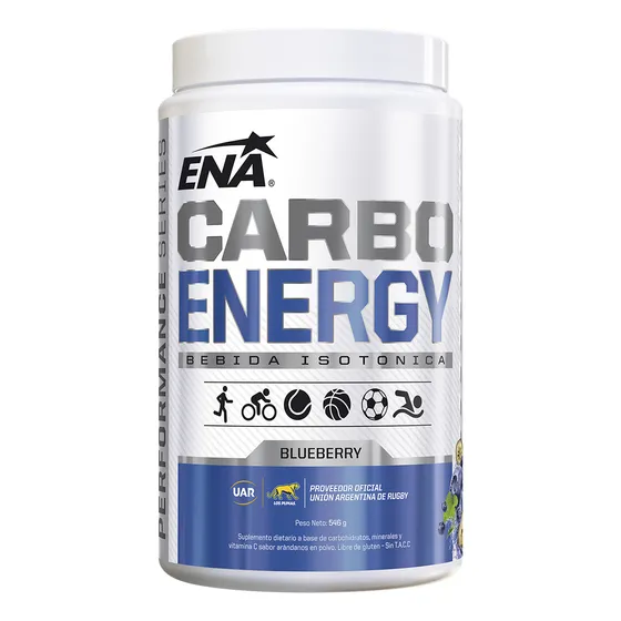 Bebida Isotónica Ena Carbo Energy Máxima Hidratación 540g Sabor Blueberry