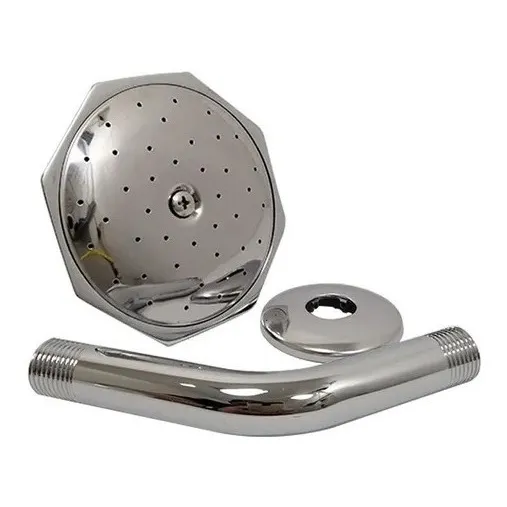 Ducha Regadera Octagonal 3.5pulgadas Con Tubo Metálica 