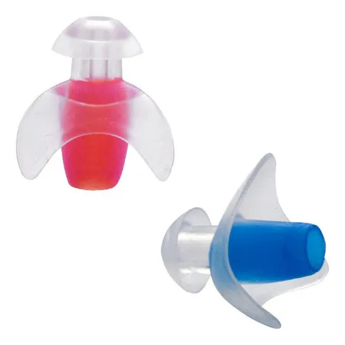 Tapones De Oido Arena Ergo Earplug Pro Rojo/azul Color Transparente