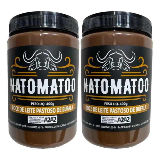 Kit 02un Doce De Leite Búfala A2a2 Gourmet Natomatoo 400g
