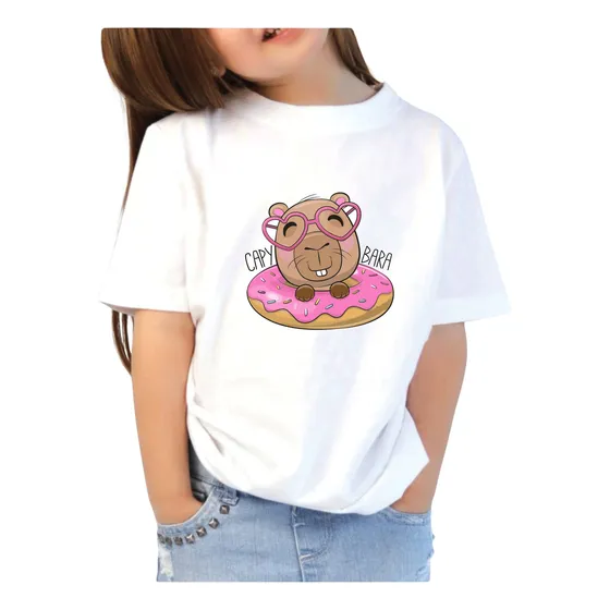 Remera Para Niñas De Capibara Donut