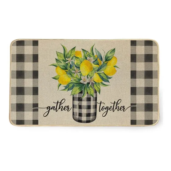 Felpudo Verano Limon 17 X 29  Decorativo Bienvenida Alfombra