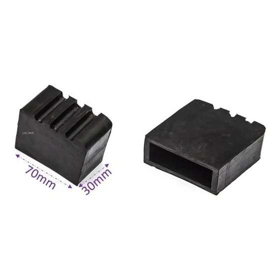 Sapata Pé Ponteira De Borracha 30 X 70 Mm Escada Madeira Par