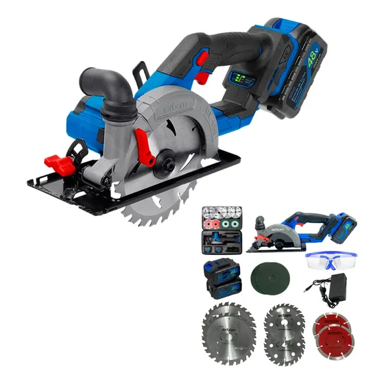 Serra Circular 48v Sem Fio Brushless Com 2 Baterias