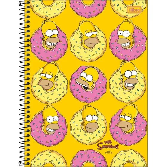 Caderno Universitário 10 Matérias Simpsons 160 Fls - Tilibra