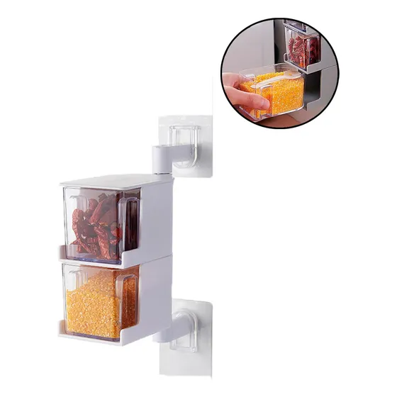 Especiero Condimentero Adhesivo 2 Espacios Colgante Cocina