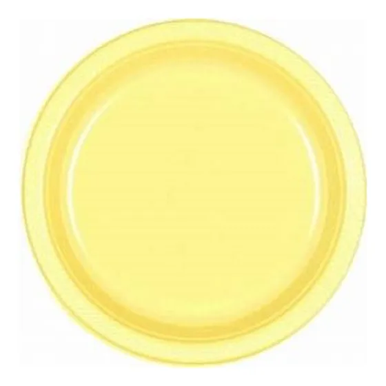 60 Platos Grande 9in 1a3 Colores Fiesta Desechables Plastico