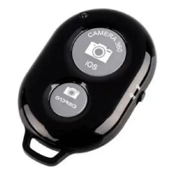 Control Bluetooth Camara Fotos Shutter Para Android Y Ios Color Negro