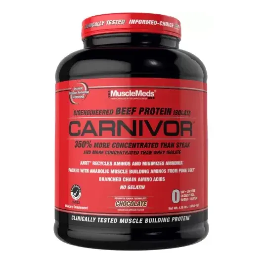 Proteína Carne MuscleMeds Carnivor Chocolate 4.19 Lb Sin Gluten | Cuotas sin interés