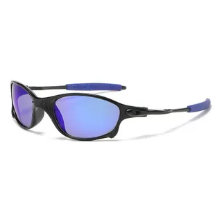 Ăculos De Sol Esportivo Estilo Juliet 24k Polarizado Unissex Armação Preto Haste Preto Lente Azul Desenho Espelho Ăculos De Sol Esportivo Estilo Juliet 24k Polarizado Unissex Armação Preto Haste Preto Lente Azul Desenho Espelho