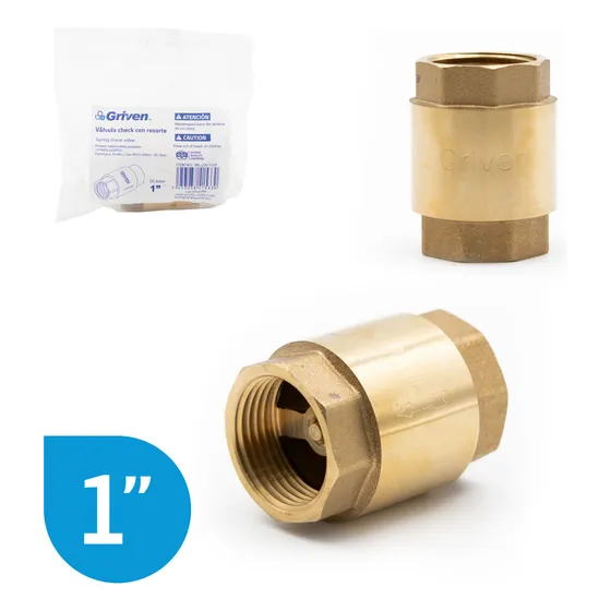 Valvula Check Con Resorte 1  Pulgada (25.4mm) Griven.