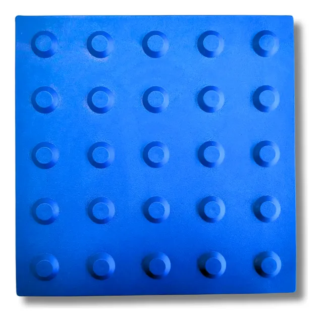 Kit 50pçs Piso Tátil Alerta 25x25cm Nbr 9050