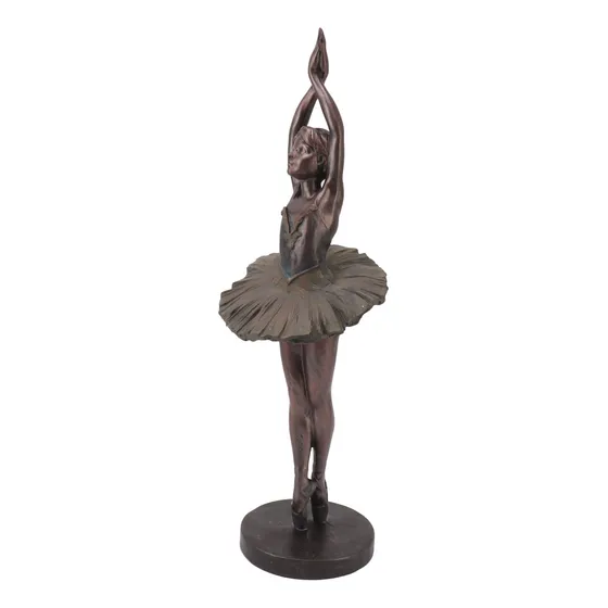 Escultura De Bailarina De Pie, Elegante, Artística En Resina