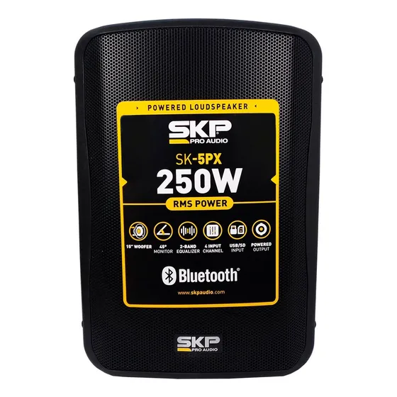 Caixa Ativa 250w Skp Sk 5px Preta