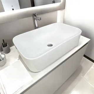 Kit Cuba De Apoio Banheiro Branca C/ Acessórios Escovados