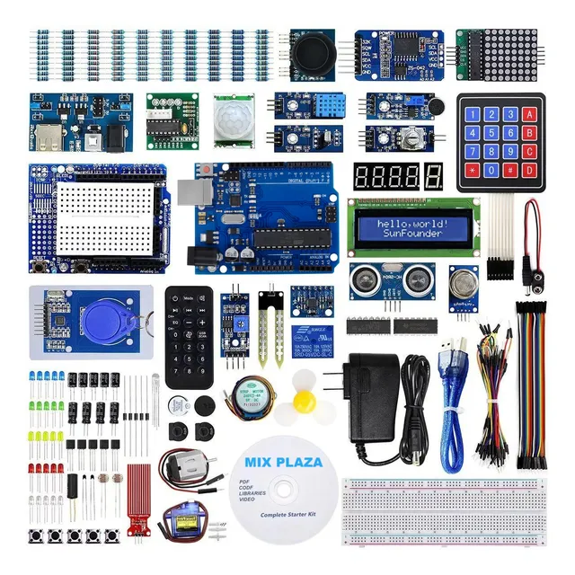 Kit Electrónico Completo Compatible Arduino Uno Con Sensores
