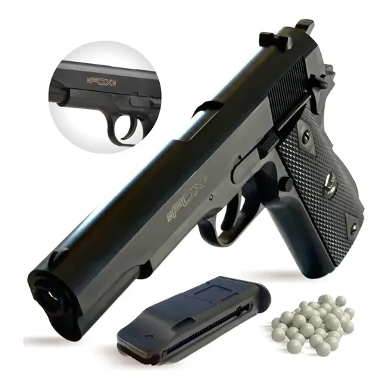 Pistola Fox Resorte Combat Colt 1911  Balines Airsoft .