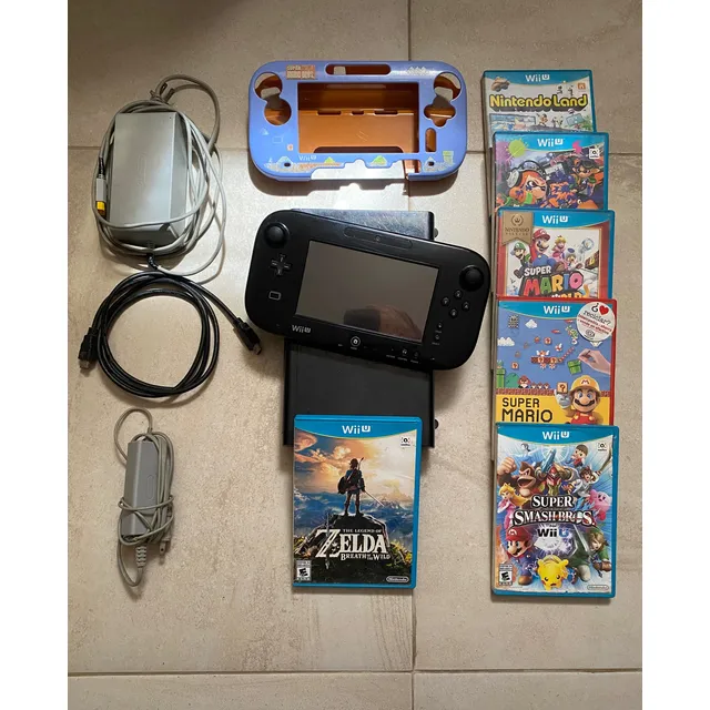 Nintendo Wii U 32gb + 6 Juegos Físicos Negro