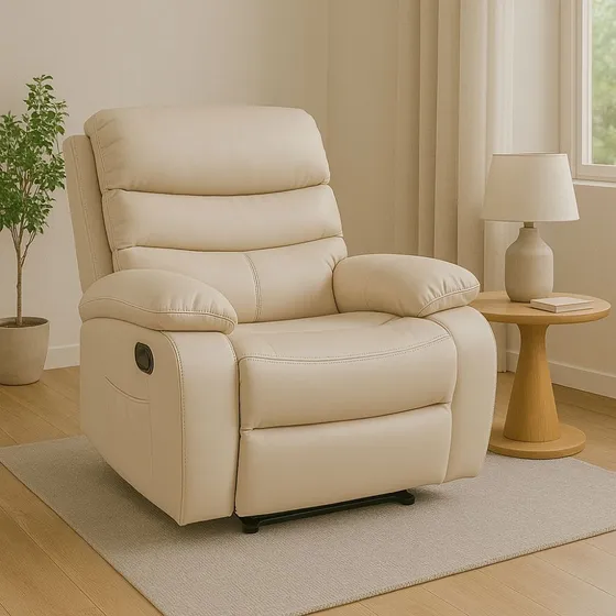 Sillon Reclinable Poltrona Butaca Sofa Eco Cuero Living Lcm