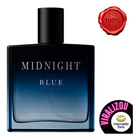 Perfume Masculino Midnight Blue 100 Ml Essencia Arabe