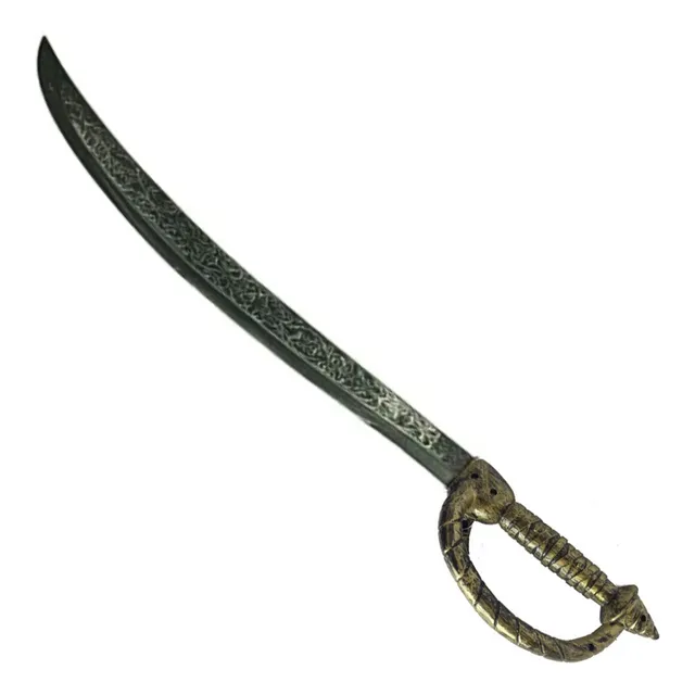 Espada Curva Pirata Árabe Negra Disfraz Accesorio Halloween