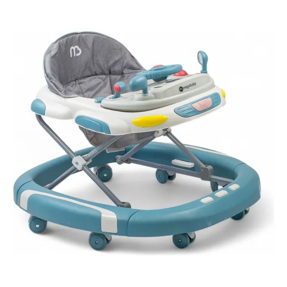Andador Mecedor Bebé Mega Baby Nito Alturas Musical Plegable Color Celeste