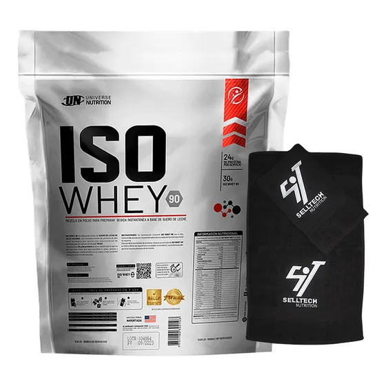 Proteína Universe Nutrition Iso Whey 90 3kg Chocolate+toalla
