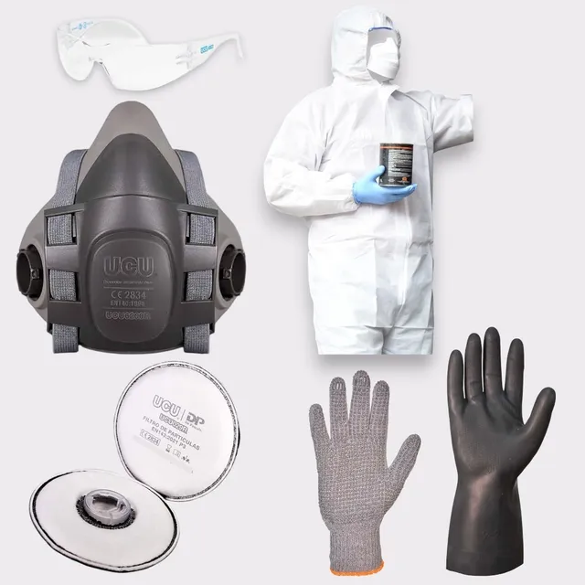 Kit Completo Pintor Semimascara + Filtros + Mameluco + Epp