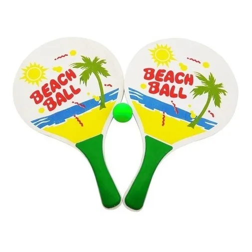Set De Paletas Raquetas Ideal Playa + Pelota Juego Calidad