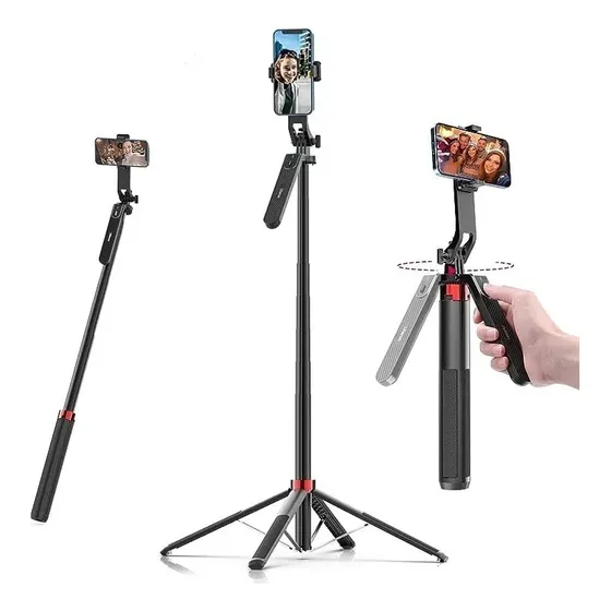 Trípode Ulanzi Ma09 Bastao con control de smartphone Gopro y color negro