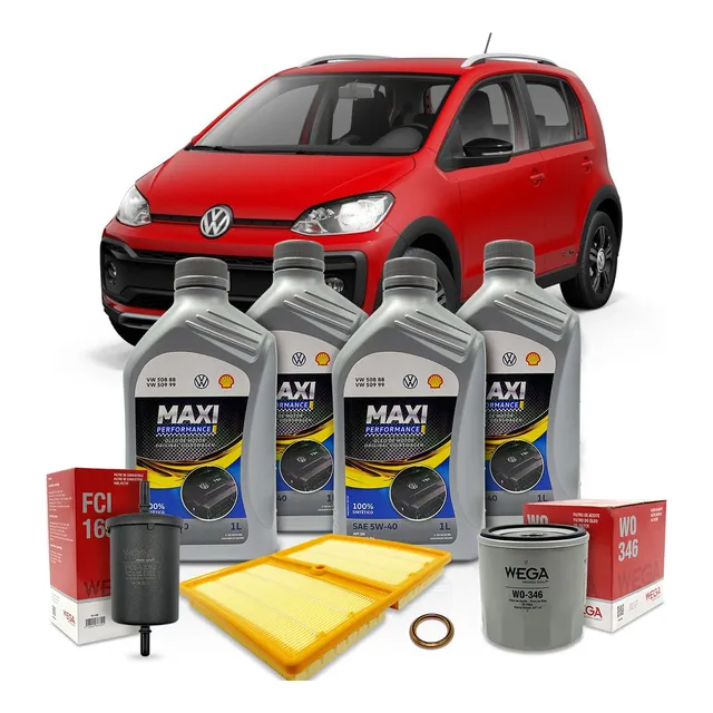 Kit Revisão Óleo Original Vw 5w40 Up Tsi 1.0 3cc 2015 A 2021