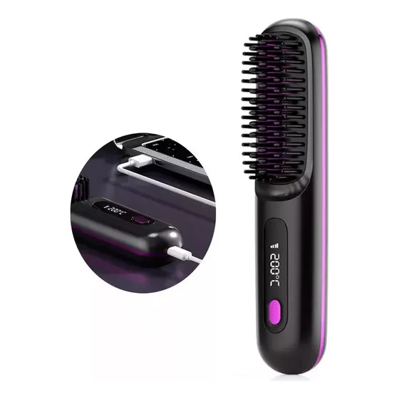Escovas Elétricas Escova De Alisamento Antifrizz Portátil