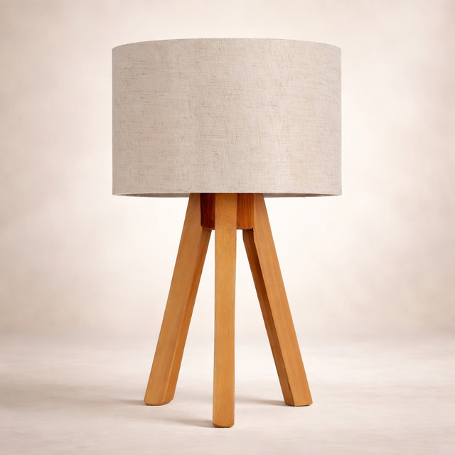  Abajur Luxo Sala Bancada Mesa Canto Cômoda Madeira Moderna 