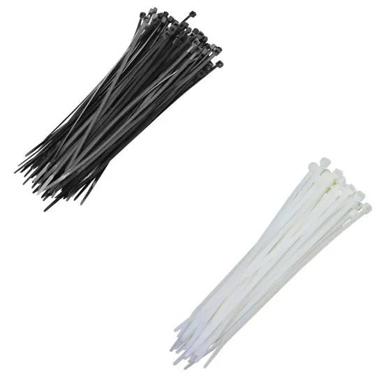 Kit 1000 Abraçadeira Nylon Enforca Gato Preta Branca 2,5x200