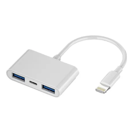 Cable Adaptador Otg Para iPhone Lightning Doble Usb