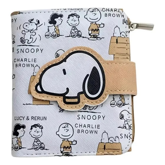Billetera Snoopy Peanuts - Tarjetero Y Monedero 18x11 Cm