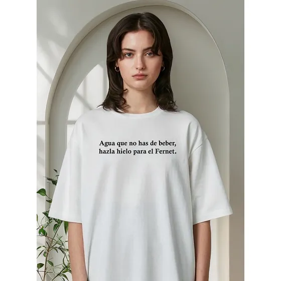 Remera Frase Fernet Argentina Personalizada Algodón Unisex