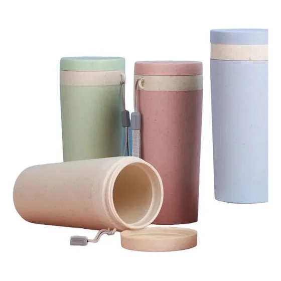 Termo Antiderrames 300 Ml Fibra De Trigo Ecológico, Taza-mug