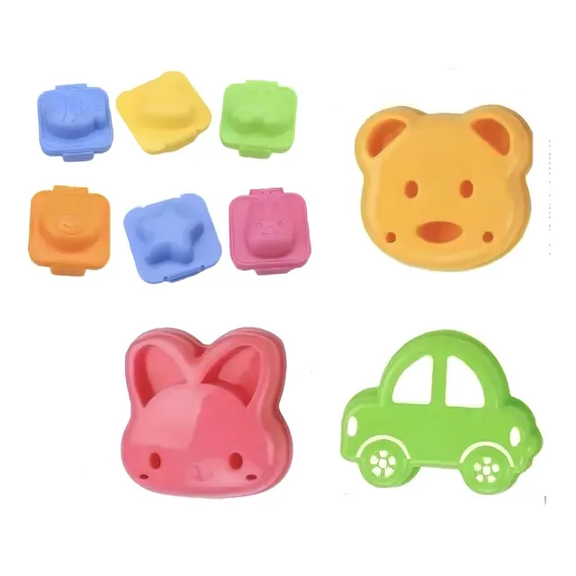 6 Moldes Plásticos Para Huevos Arroz + 3 Moldes Sandwich