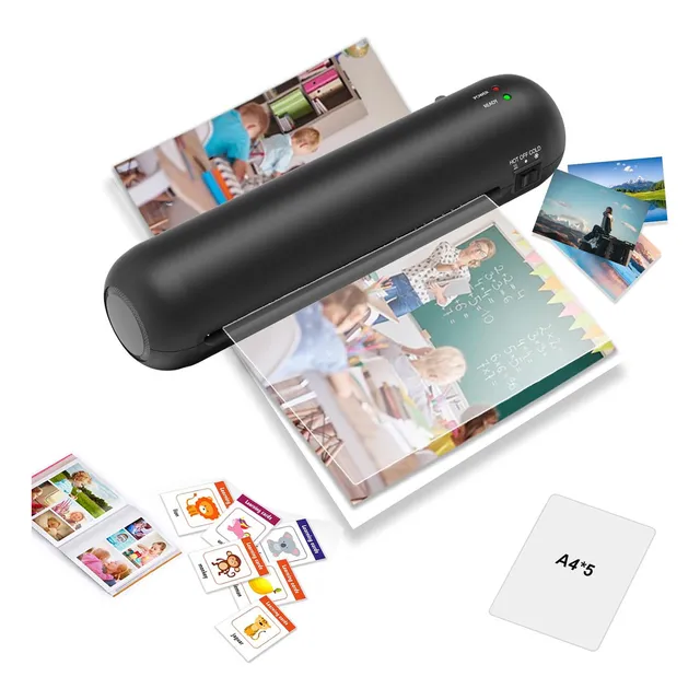 Laminadora Enmicadora Térmica Y Frío A4 Profesional Para Escuela Y Oficina Protección Permanente Rápida Para Documentos/fotos - Qfun Sl280