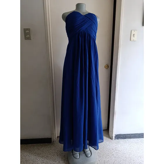 Vestido Strapless Largo  De Dama