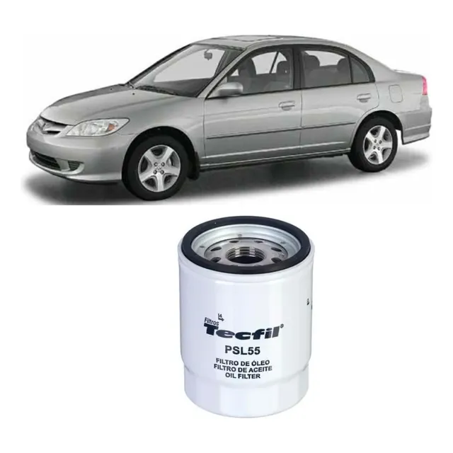 Filtro De Óleo Tecfil Honda Civic 1.7 16v 2001 Ate 2005