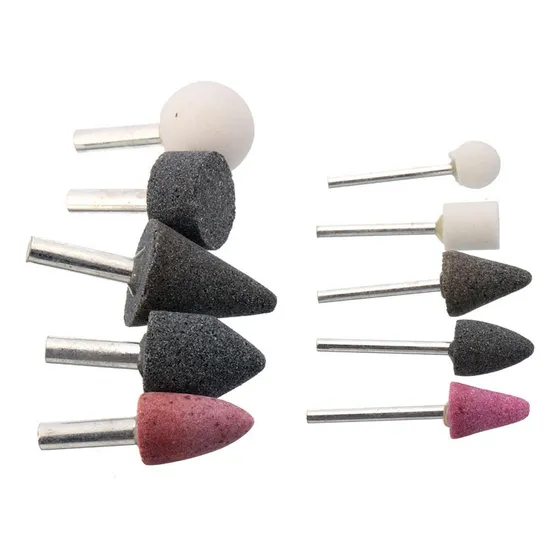Set 10 Puntas Piedras Abrasivas Taladro Dremel Lijar Pulir